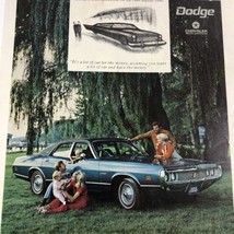1971 Dodge Coronet Brougham  Print Ad Krementz Fine Jewelry double sided ad - $9.79
