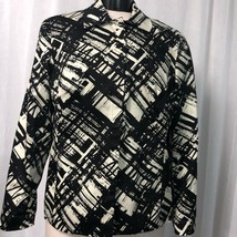 Coldwater Creek Women&#39;s Blazer Black and White Print Size 12 P - £23.43 GBP