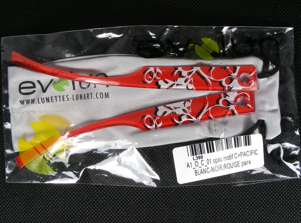 Temple Arm Leg Replacement Parts Evolun France A1-O C-01 Red /Black /Whi... - $64.33