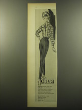 1959 Evan-Picone Slacks and Shirt Ad - Diva from the master hands of Evan-Picone - £13.80 GBP