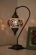 Mosaic Swan Lake Table Lamps Handmade Unique Turkish Tiffany Moroccan Ni... - $72.22