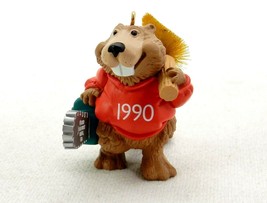 &quot;Happy Woodcutter&quot;, Hallmark Resin Keepsake Ornament, Beaver With Chainsaw, 1990 - £11.68 GBP