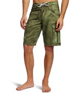Bench Carlo Mens Swimm Faux Cargo Sublimation Print Green Boardshorts Be... - £35.21 GBP