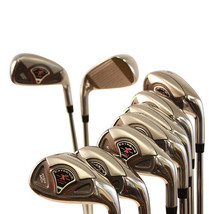 New Custom Made X Stiff Flex Taylor Fit Golf Clubs Os Wide Sole Iron Set Irons - $904.53