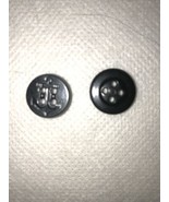 U.S. Navy buttons anchor plastic uniform lot of 59 small black 1950s - €50,69 EUR