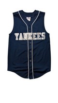 Teamwork Athletic Apparel Sz Med Blue Thurman Munson#15 NY Yankees Jersey Vest - £22.17 GBP