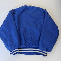 Vintage Dunbrooke Pla-Jac Jacket Men's XL Blue Satin Snap Front Made USA 90s image 2