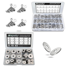 225Pcs 2-in-1 Fender Washer &amp; Nuts/Bolts Assortment Kit - £59.31 GBP