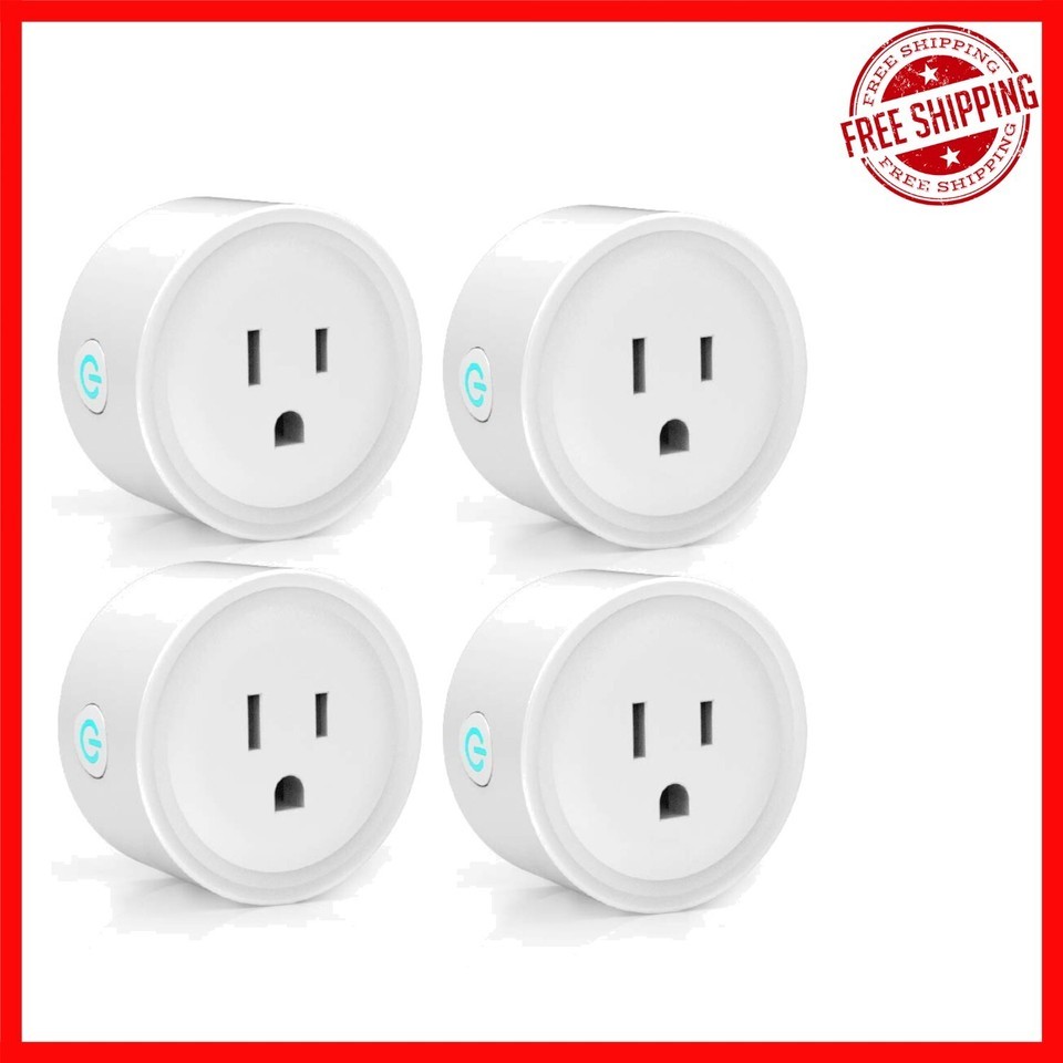 Wi-Fi Outlet Smart Plug 4-Pack - Automate Your Home with Timers &amp; Voice ... - $45.53