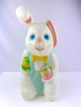 Vintage Carolina Enterprises Empire Easter Baby Bunny Blow Mold 15" Rabbit w Egg - $39.59