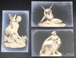 3 Antique c1910 Museum Berlin Sculptures Canova Bernewitz &amp; Dannecker Postcards - £11.01 GBP