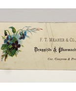 Antique Victorian c1890s Medical Business Card FT Meaher Maine  3.25 x 1.75 - €22,84 EUR