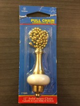 Westinghouse 77095 Pull Chain - 12&quot; Brass Finish Beaded With White Ceram... - £11.55 GBP