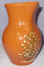 Vintage Greenfield Village Christmas Redware Pottery Pitcher - £19.87 GBP