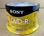 SONY DVD-R 4.7GB 50 Pack 120min 4.7GB 1-16X Optical Media Storage - $19.98