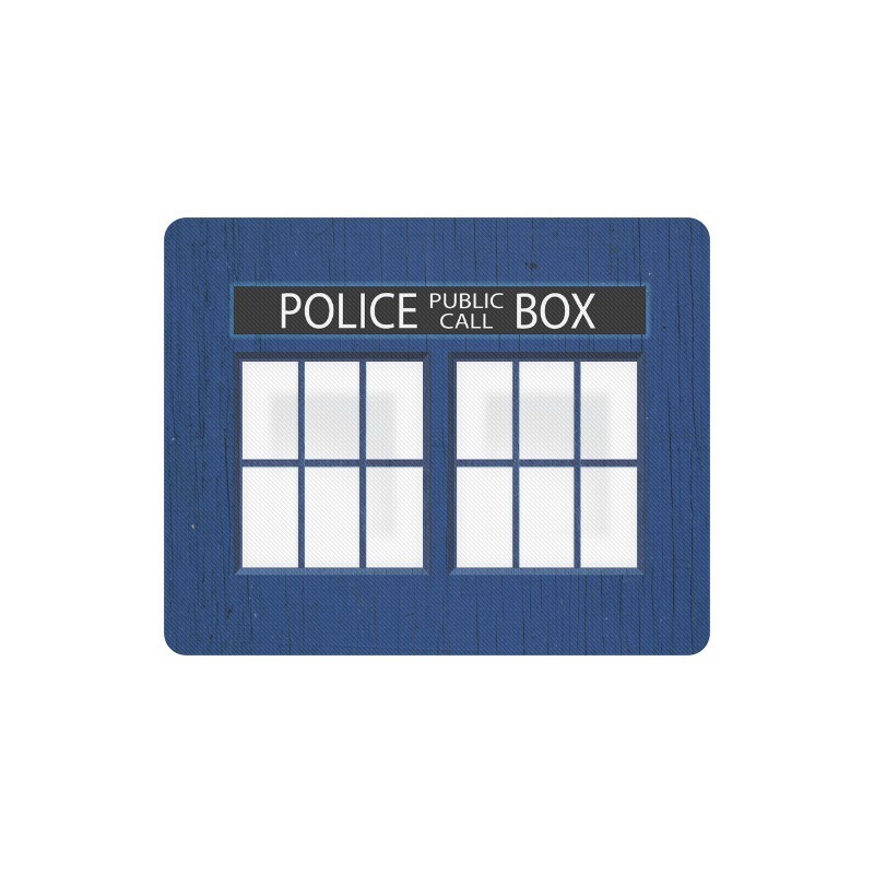 Police Box Tardis Window Rectangular Mousepad Non Slip Neoprene - $9.00