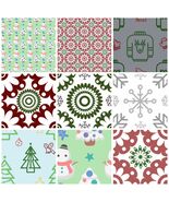 Set of 7 Patterns with New Year and Christmas Motifs Vector - $7.02 CAD