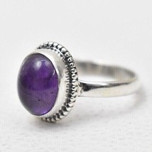 Purple Amethyst Oval Shape 925 Sterling Silver February Birthstone Ring For Gift - £31.93 GBP+