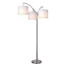 78 in. Height 3-Arc Floor Lamp - Brushed Nickel Finish - £286.96 GBP