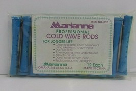 (Lot of 4 Packs) MARIANNA Cold Wave Perm / Rods ~ Short Blue 1/4&quot; ~12 Per Pack! - £9.48 GBP