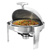 MegaChef 6.3 Quart Round Stainless Steel Dome Roll Top Professional Chafing Dish - $2,985.11 MXN