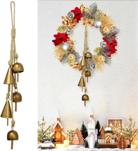 Rustic Gold Metal Bells with Jute Rope for Christmas Tree, Wreath, Party, Weddin - £22.91 GBP