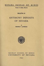 Antimony Deposits of Nevada by Edmond F. Lawrence - £17.14 GBP