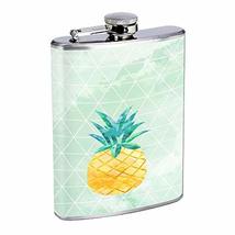 Pineapple Hip Flask Stainless Steel 8 Oz Silver Drinking Whiskey Spirits Em2 - £7.92 GBP