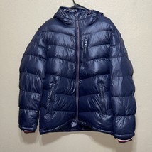 Tommy Hilfiger Men&#39;s Midweight Chevron Quilted Perform Hooded Jacket NAV... - £168.94 GBP