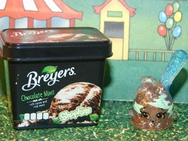 Shopkins Real Littles Glitter Brand New Breyers Chocolate Mint Ice Cream RL2-19 - $2.86