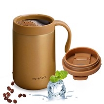 12Oz/18Oz Insulated Coffee Mug With Handle And Lid, Double Wall Vacuum Stainless - £23.15 GBP