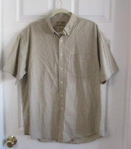 Sun River Clothing Co. Men&#39;s Short Sleeve Khaki Utility/Work/Dress Shirt (Lg) - £11.86 GBP