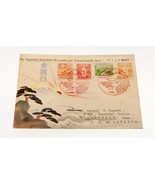 Karl Lewis 1936 Peint à la Main Aquarelle Housse Japon To CT, USA Asama ... - £189.68 GBP