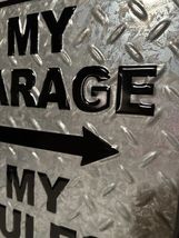 MY GARAGE MY RULES Metal wall sign image 3