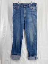 VTG Levi&#39;s 509 0217 Size 36x34 Mens Orange Tab Blue Denim Jeans Faded US... - £84.80 GBP