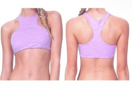 Rip Curl Bikini Top X Large D CUP 14 16 Lilac Racerback Premium Surf High Neck - £34.35 GBP