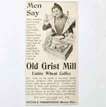 Old Grist Mill Wheat Coffee 1897 Advertisement Victorian Beverage ADBN1uuu - $14.99