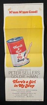 There&#39;s A Girl In My Soup Original Insert Movie Poster Goldie Hawn - £24.78 GBP