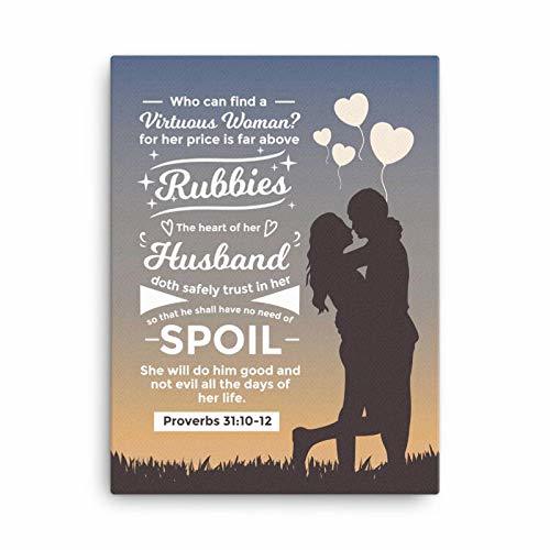 Primary image for Express Your Love Gifts Bible Verse Canvas Virtuous Woman Proverbs 31:10-12 Chri