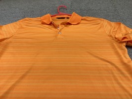 Walter Hagen Essentials Polo Men&#39;s SIZE Medium Orange Short Sleeve Poly Shirt - £7.76 GBP