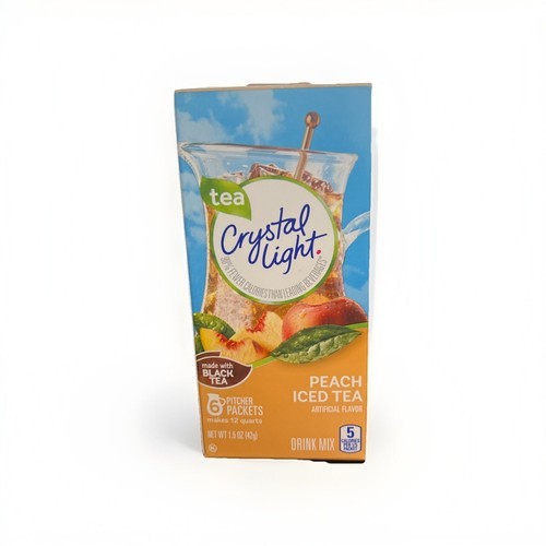 Crystal Light Peach Iced Tea Made W/ Black Tea Drink Mix 6 Count Pitcher... - $7.91
