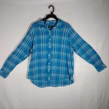 New Button Down Womens Shirt, Blue, By North River, Size Xl - £15.12 GBP