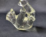 Art Glass Mom &amp; Baby Bears Paperweight Sun-catcher Figurine Action Inter... - $9.89