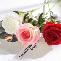10pcs Roses Vintage Artificial Silk Fake Flower Wedding Bouquet Home Decor - £20.43 GBP
