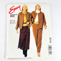 Easy Stitch Save Sewing Pattern 3712 Size 8 To 22 Jacket Pants Skirt Uncut 3712 - £15.79 GBP