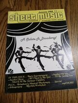 SHEET MUSIC MAGAZINE January 1984 A Salute To Broadway - $25.88 CAD