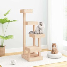 Cat Tree 45.5x49x103 cm Solid Wood Pine - £38.15 GBP