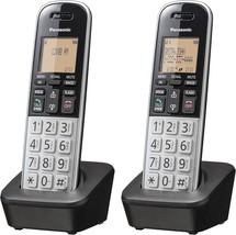 Panasonic Compact Cordless Phone With Dect 6.0, 1.6&quot; Amber Lcd And, Blac... - $51.94