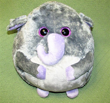 12&quot; Ty B EAN Ie Ballz Thunder Plush Large Elephant Grey Purple Sparkly Eyes Plush - £8.44 GBP