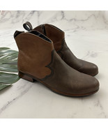 Naot Womens Ankle Boots Size 39 Brown Western Flat 2 Tone Comfort Bootie - $71.74 CAD